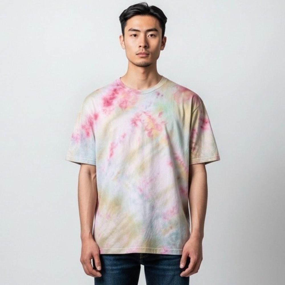 Kelleydeeee OG Mens XL Tie Dye T-Shirt Pink Yellow Green Psychedelic Cotton Tee